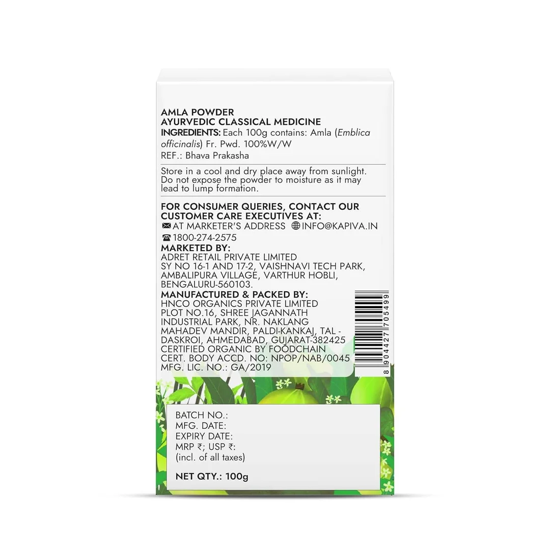 Kapiva Organic Amla Powder | Supports Healthy Hair & Gut Health | 100% Natural Amlas | Ayurvedic Daily Wellness image 2