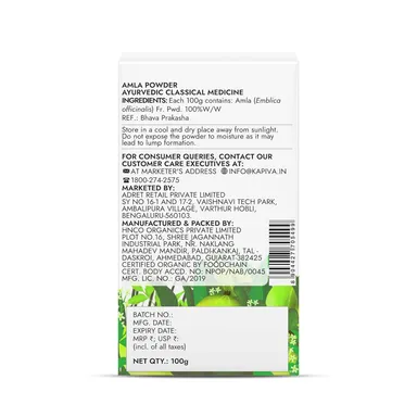 Kapiva Organic Amla Powder | Supports Healthy Hair & Gut Health | 100% Natural Amlas | Ayurvedic Daily Wellness thumbnail 1