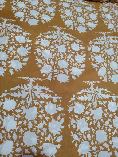 Cotton Fabric for Womens Kurti and Tops Unstitched Dress Material 5 Meter Beige Soft Tailoring Fabric  Breathable Premium Cotton Cloth for DIY Sewing Summer Wear Ethnic Casual DIY Kurtis & Tops
