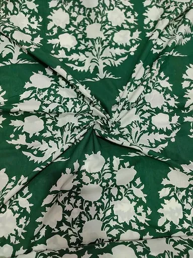Pure Cotton Fabric for Women Kurti 5 Meter Soft Green Unstitched Dress Material Breathable Tailoring Fabric DIY Sewing Ethnic Wear