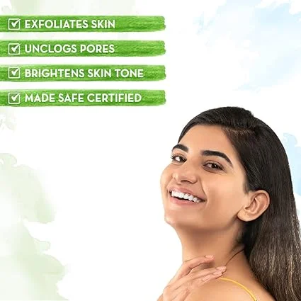 Mamaearth Rice Face Scrub | Rice Water & Niacinamide| Exfoliator for Glowing & Glass Skin | 100 g | Gentle Brightening Scrub image 2