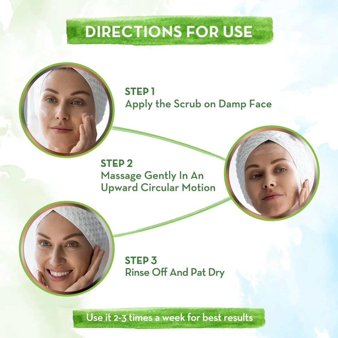 Mamaearth Rice Face Scrub | Rice Water & Niacinamide| Exfoliator for Glowing & Glass Skin | 100 g | Gentle Brightening Scrub image 4