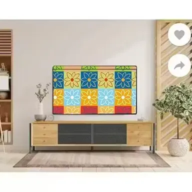 LED TV Cover 55-Inch | Weatherproof Dustproof Anti-Scratch | PVC Material | Yellow thumbnail 0