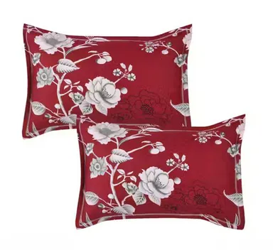 Trimly Premium King-Size Fitted Sheet| Floral Double King Set with 2 Pillow Covers thumbnail 2