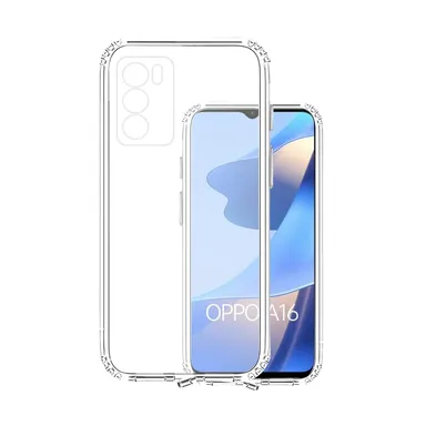 Scratch‑Resistant Transparent Back Cover for Oppo A16 | Soft Silicon Clear Case  thumbnail 0