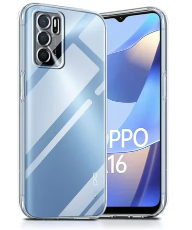 Scratch‑Resistant Transparent Back Cover for Oppo A16 | Soft Silicon Clear Case  thumbnail 1