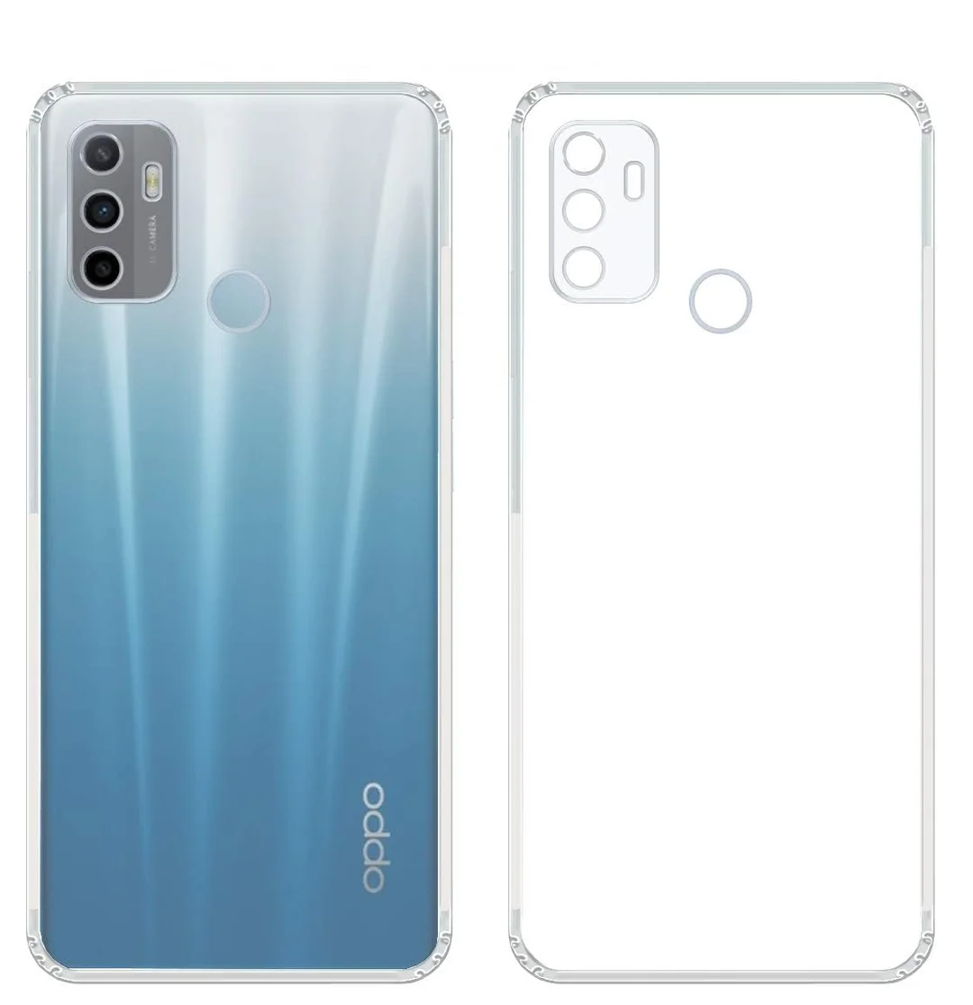 Transparent Scratch Resistant Soft Silicone Back Cover for Oppo A53 | Camera Protection and Slim Fit Design image 2
