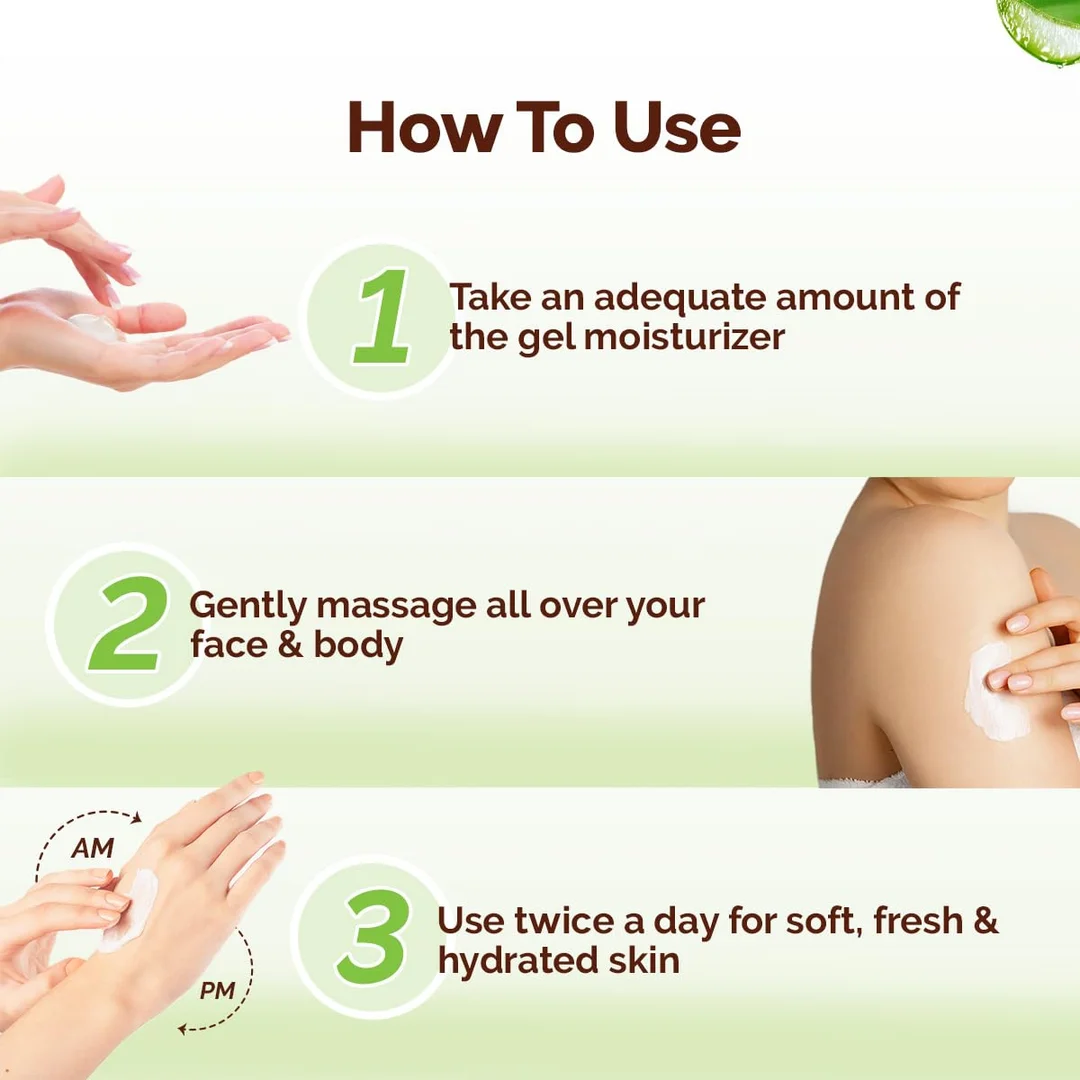 Mamaearth Aloe Vera Gel Moisturizer 200g | Hydrating | Non sticky & Quick absorbing | Lightweight | Oil-free | Soothes Skin image 3