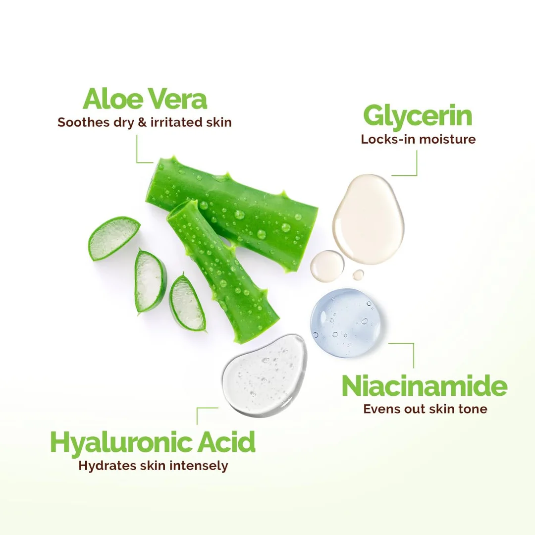 Mamaearth Aloe Vera Gel Moisturizer 200g | Hydrating | Non sticky & Quick absorbing | Lightweight | Oil-free | Soothes Skin image 4