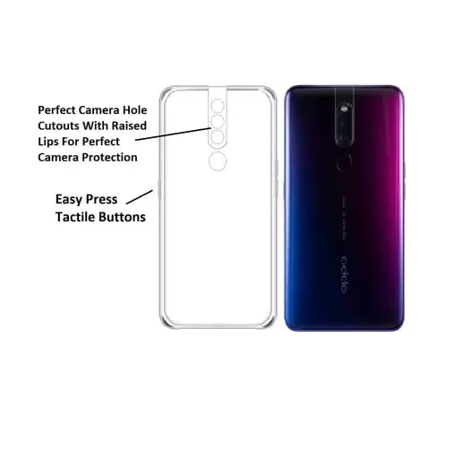 Soft Silicon Clear Case for Oppo F11 Pro | Scratch Resistant Transparent Phone Cover | Flexible Protective Mobile Case  image 2