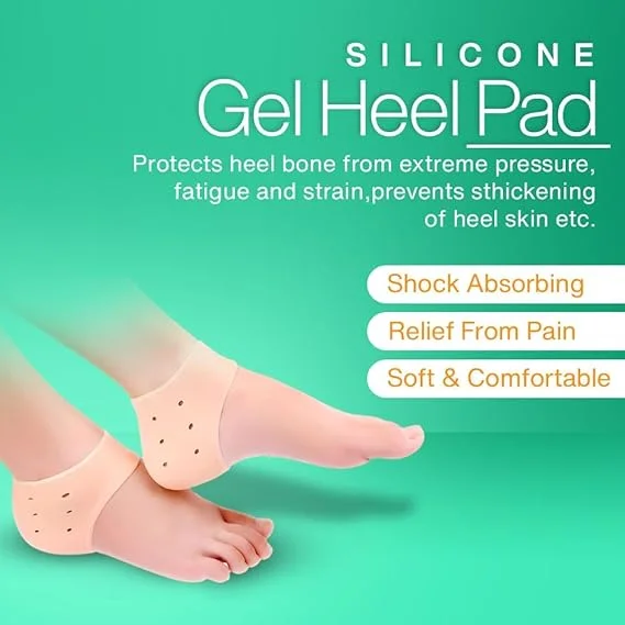Stepify Silicone Heel Pad Pack of 3 for Heel Pain Relief | Washable Toe-Free Gel Heel Cups for Men & Women| Shock Absorbing Foot Cushion for Plantar Fasciitis| Cracked Heels & Daily Walking Comfort image 2