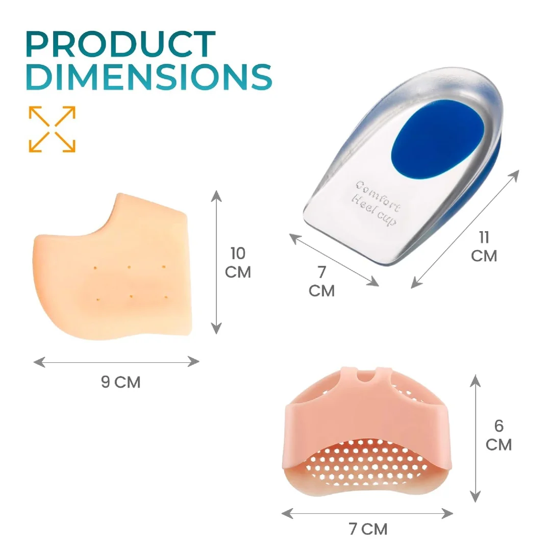 DJ FINDER Silicon Heel For Pain Relief |Pack of 3 Heel Pad For Heel Pain |Reusable Silicone Heel Pad| Toe Free Heel Pain Relief Products For Women & Men| Silicon Gel Pads |Heel Support For Pain Relief image 4