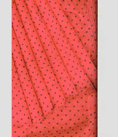 Red Printed Silk Blend Saree | Elegant Traditional Saree | Comfortable Lightweight Fabric thumbnail 3