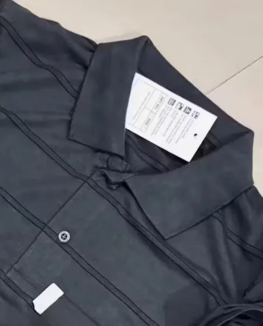 Men Cotton Polo Collar T Shirt with Pocket | Breathable | Black Polo for Casual & Office Wear | M Size thumbnail 2