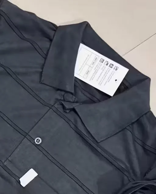 Men Cotton Polo Collar T Shirt with Pocket | Black | Breathable Polo for Daily & Office Wear | L Size image 3