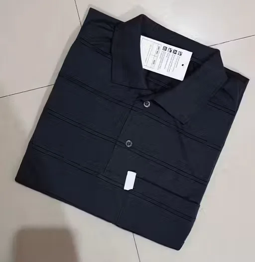 Men Cotton Polo Collar T Shirt with Pocket | Black Breathable Polo for Daily Wear & Office Style | XL Size image 1
