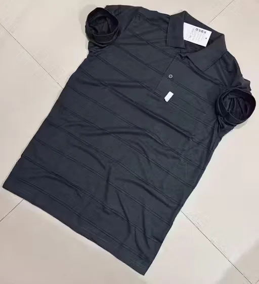 Men Cotton Polo Collar T Shirt with Pocket | Black Breathable Polo for Daily Wear & Office Style | XL Size image 2
