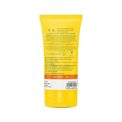 Mamaearth Daily Glow Sunscreen SPF 50 | No White Cast |Vitamin C & Turmeric | Sun Protection & Glow 50g | Non-Greasy for All Skin Types image 4