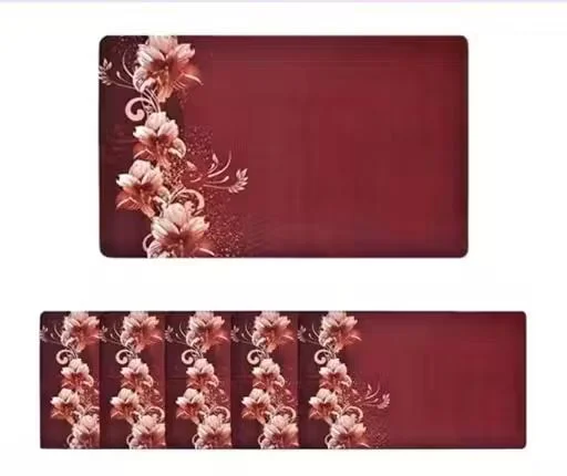 Printed PVC Fridge Mats with Handle Cover | Durable Stain-Resistant | Set of 6 image 2