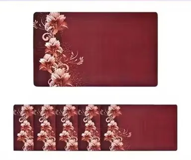 Printed PVC Fridge Mats with Handle Cover | Durable Stain-Resistant | Set of 6 thumbnail 1