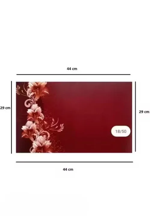 Printed PVC Fridge Mats with Handle Cover | Durable Stain-Resistant | Set of 6 image 3