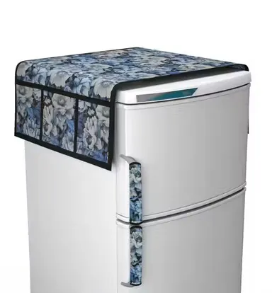 Fridge Top Cover | PVC Handle Combo Floral 6-Pocket Durable thumbnail 0