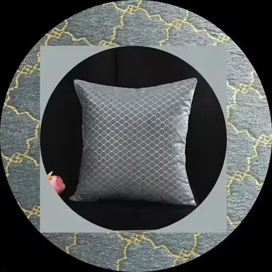 Glamorous Velvet Cushion Cover | Foil Embroidery | 16x16 Inch