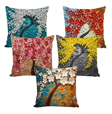 Vibrant 16x16 Inch Polyester Zipper Cushion Cover | Digital Art Design