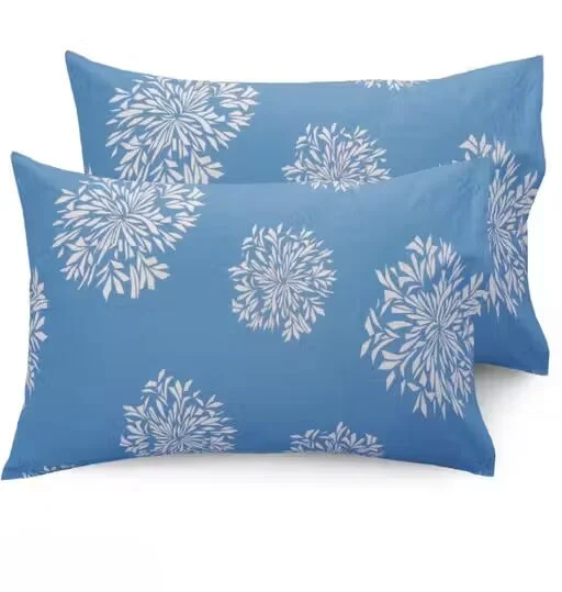 Glace Cotton Elastic Fitted King Size Bedsheet | 2 Pillow Covers | 72"x78" image 2