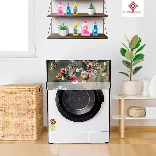 Trimly Floral Printed Washing Machine Cover | Fully Automatic | PVC | Easy Clean & Durable image 2