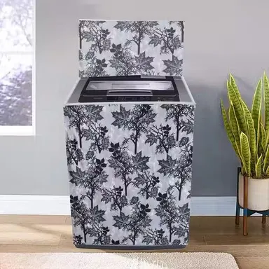 Elegant Stylish Polyester Top-Load Washing Machine Cover | Pipe Openings  thumbnail 0
