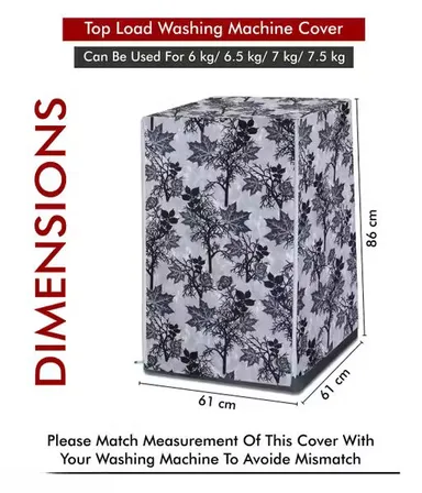 Elegant Stylish Polyester Top-Load Washing Machine Cover | Pipe Openings  thumbnail 1
