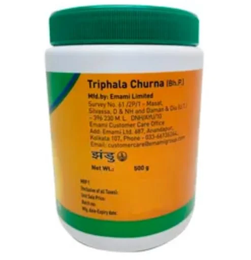 Zandu Triphala Churna | Ayurvedic Digestive Powder | Herbal Constipation Relief 500gm | Detox and Weight Management image 4