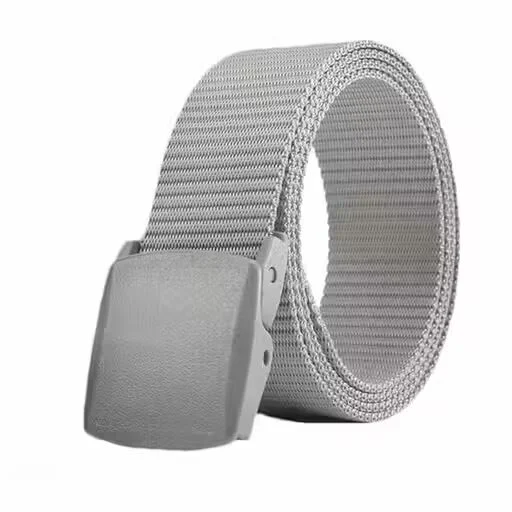Adjustable Nylon Belt with Non-Metal Buckle | Lightweight & Durable Travel Belt image 1