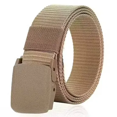 Brown Adjustable Nylon Belt| Non-Metal Style Belt Sleek and Stylish