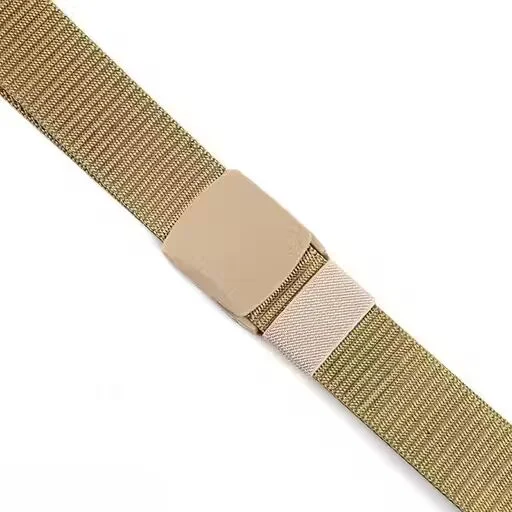 Brown Adjustable Nylon Belt| Non-Metal Style Belt Sleek and Stylish image 3