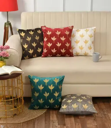 Trimly 24x24 Inch | Cushion Cover Set of 5 |  Home Décor