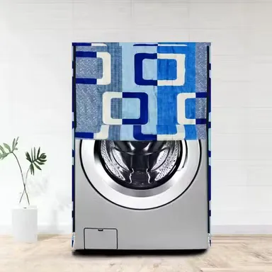 Anti-Slip Front Washer Covers for Washing Machine | Dustproof, Waterproof, Anti-Stain Protector | Blue Durable Front Panel Guard for Home Laundry Appliances thumbnail 0