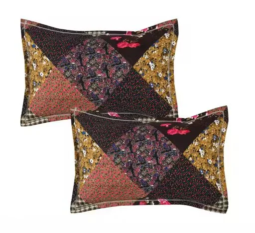 Trimly Multicolor Floral & Geometric Cotton Bedsheet Set | King Size Premium Comfort image 2
