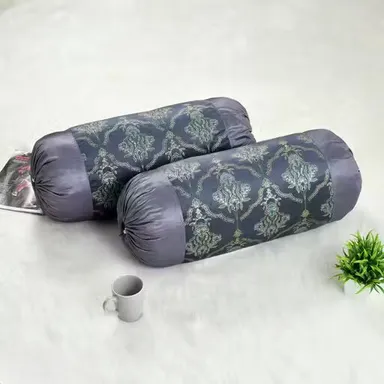 Printed Bolster Pillow Cover | Vibrant & Washable | Soft Velvet Floral Design for Sofa & Bed