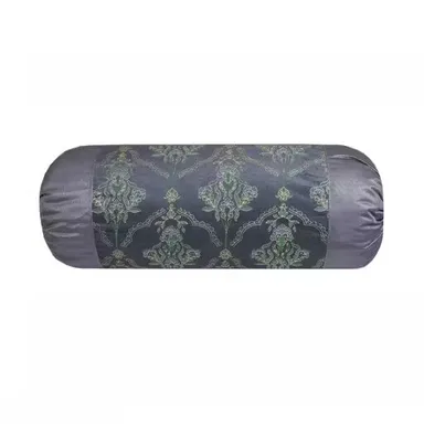 Printed Bolster Pillow Cover | Vibrant & Washable | Soft Velvet Floral Design for Sofa & Bed thumbnail 1