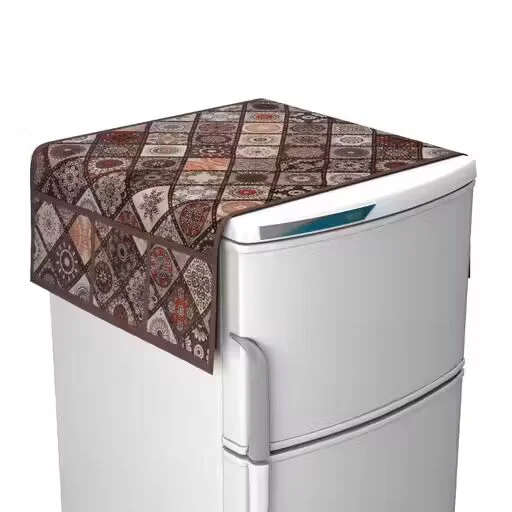 Fridge Decor Set | 1 Fridge Top Cover|3 Anti-Slip Shelf Mats | Stylish Kitchen Protection image 3