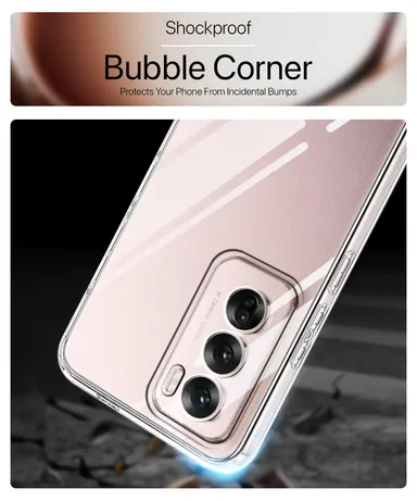 Scratch Resistant Oppo Reno 12 5G | Transparent Slim Cover | Soft Silicon Clear Case  thumbnail 2