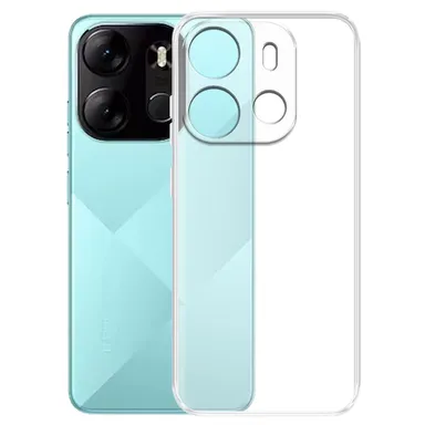 Soft Silicon Scratch Resistant Clear Case for Tecno Spark Go 2023 | Transparent Protective Cover | Flexible Shock Absorbing Phone Case thumbnail 0