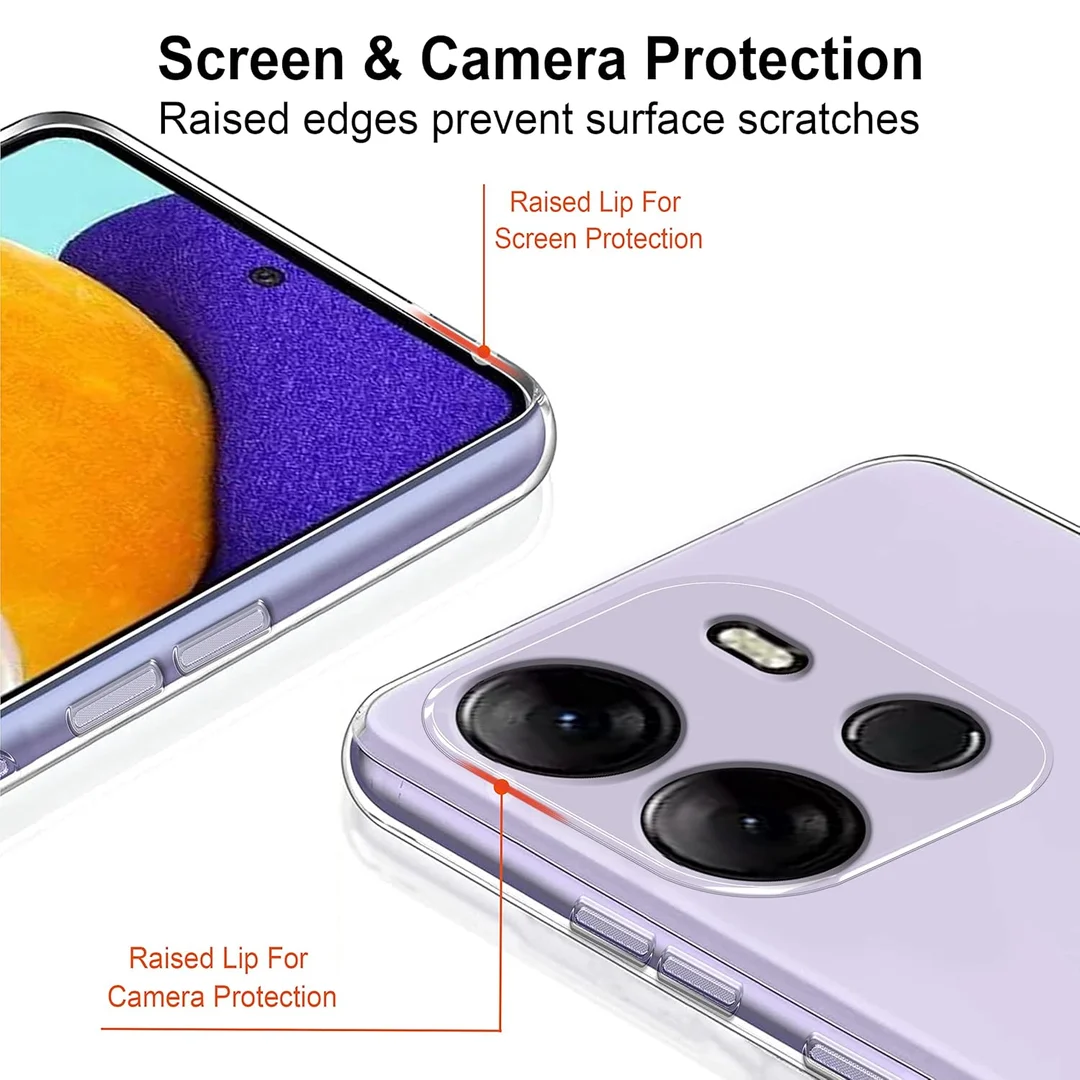 Soft Silicon Scratch Resistant Clear Case for Tecno Spark Go 2023 | Transparent Protective Cover | Flexible Shock Absorbing Phone Case image 2