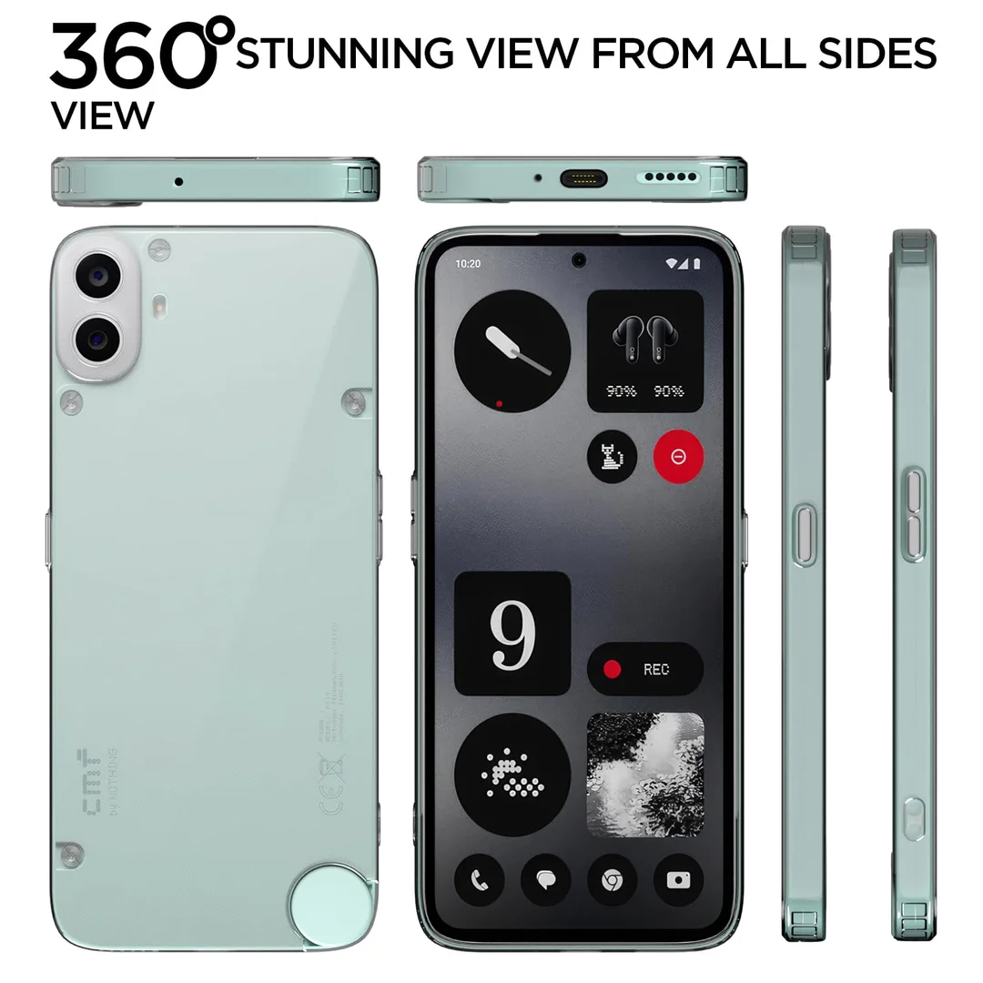 Transparent Crystal Clear Back Cover for Nothing CMF Phone 1 5G | Shockproof TPU | Anti-Yellow | Slim Fit | 360° Protection image 2