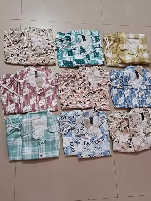 Men Cotton Half Sleeve Cordset | Printed Blazer & Trouser Set | Summer Casual | XL Size image 3