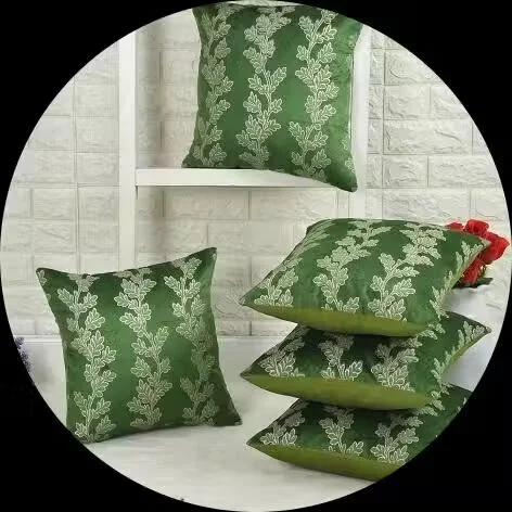 Trimly Embroidered Velvet Cushion Cover | Handcrafted Elegant Design | Premium Square Cover image 1