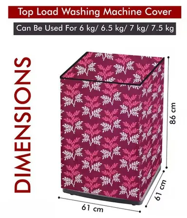 Protective & Stylish Top-Load Washer Cover | Functional Pipe Slots | 61x61x86 cm thumbnail 3