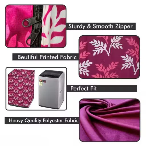 Protective & Stylish Top-Load Washer Cover | Functional Pipe Slots | 61x61x86 cm image 3